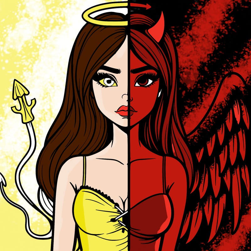 devil vs angel realistic girl