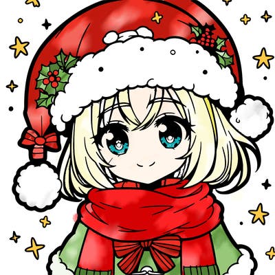 christmas anime girl