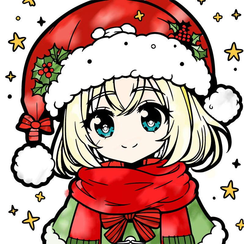 christmas anime girl