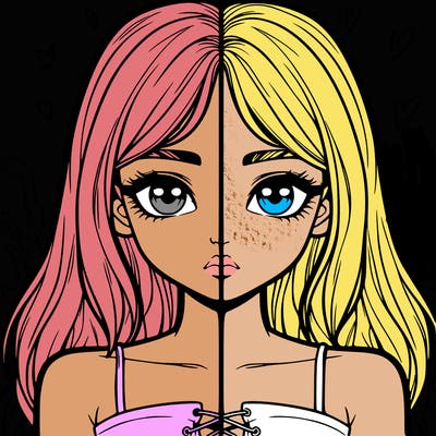 realistic girl split