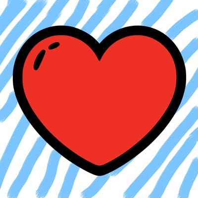 a blank heart