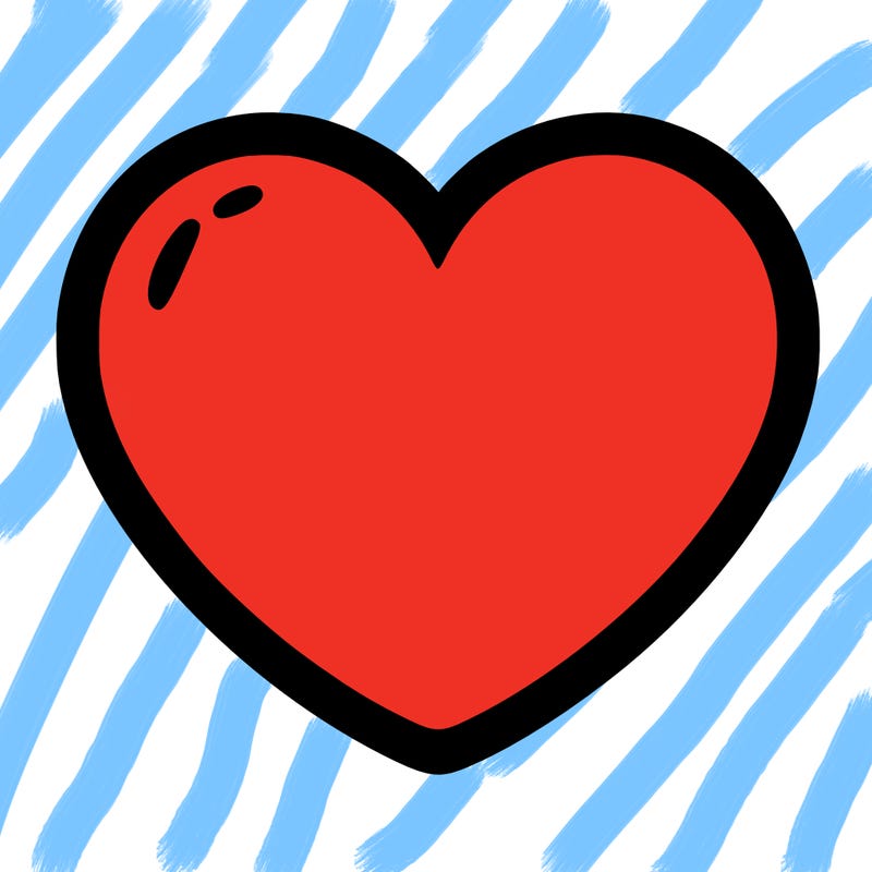 a blank heart