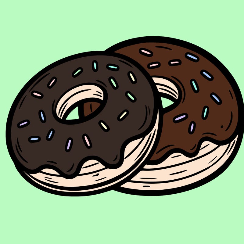 a piece of food doughnuts