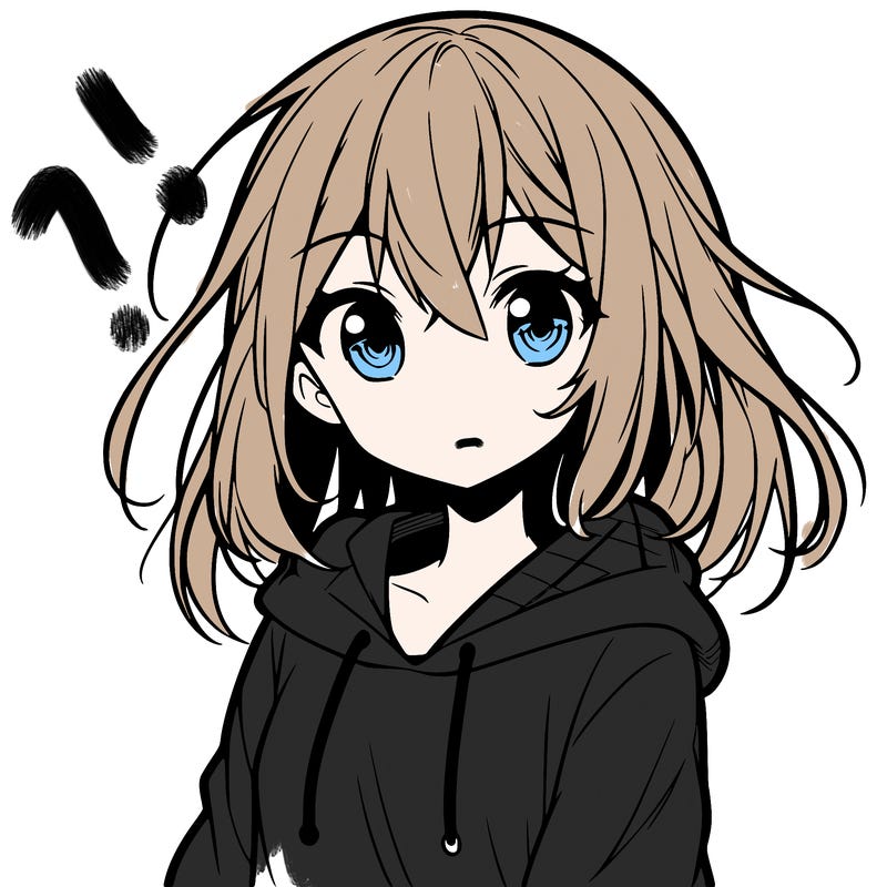 anime girl with hoodie