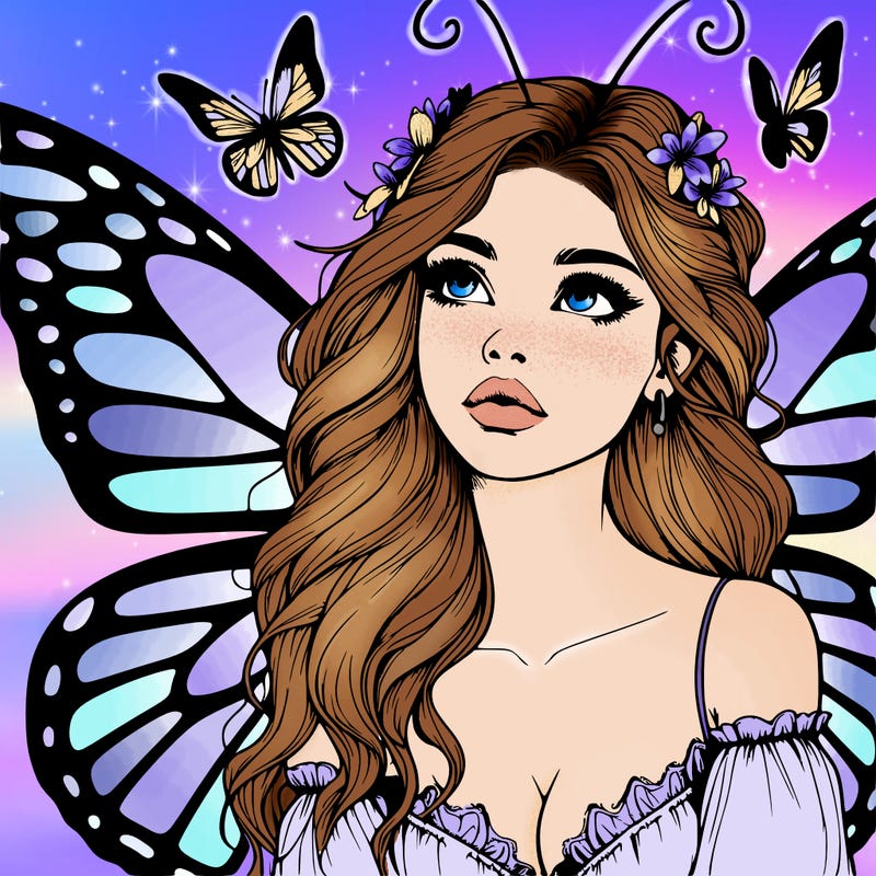 butterfly fairy realistic girl