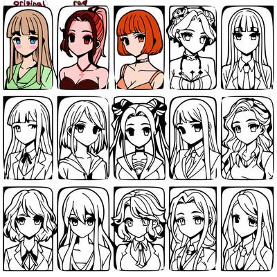 girls that look diffrent anime