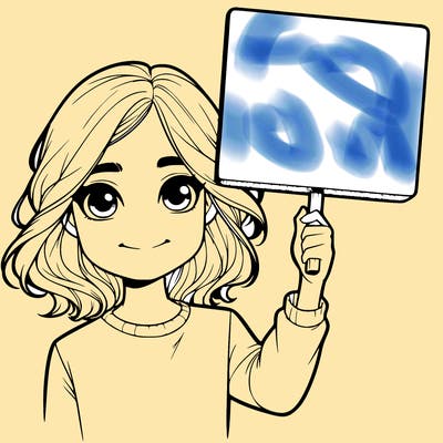 realistic girl holding up a sign