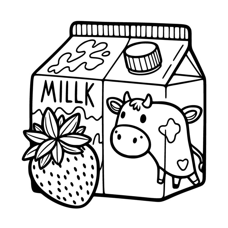 strawberry cow milk carton