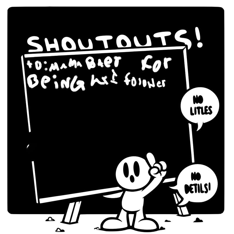 blank canvas that says above it shoutouts