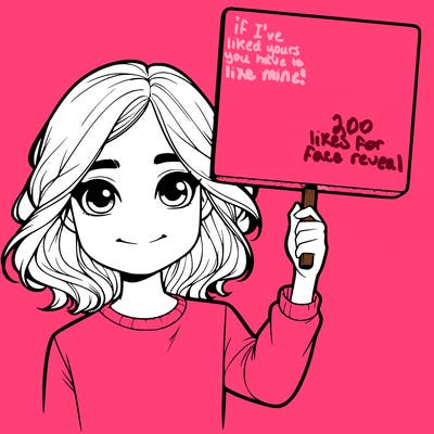 realistic girl holding up a sign