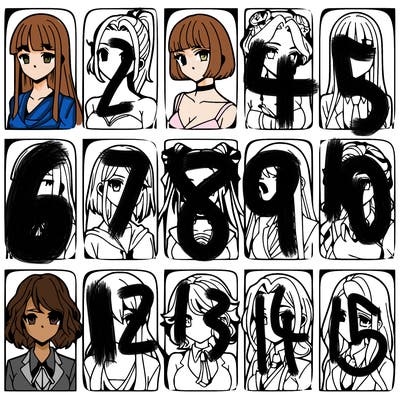 girls that look diffrent anime