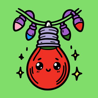 small bulb of a garland