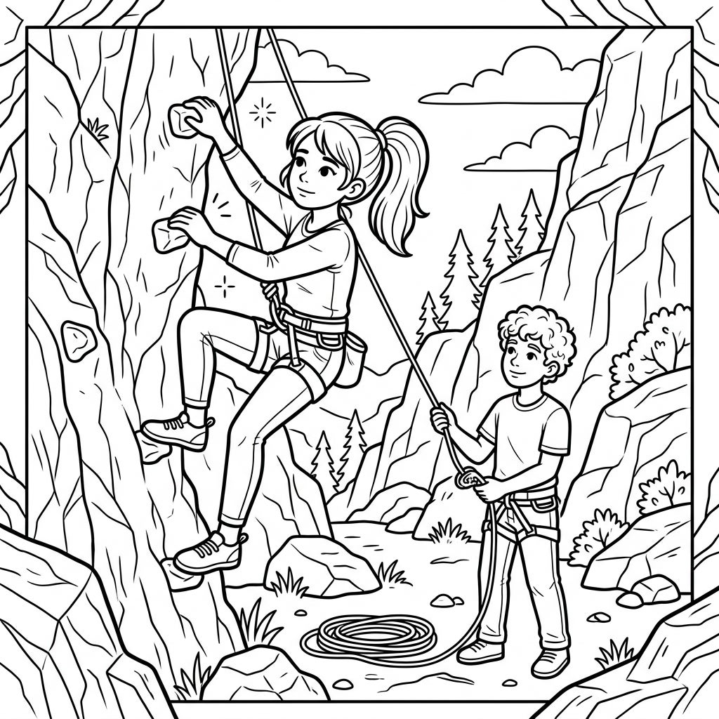 10 Youth Climbers Coloring Pages - Free &amp; Printable — Color Pop
