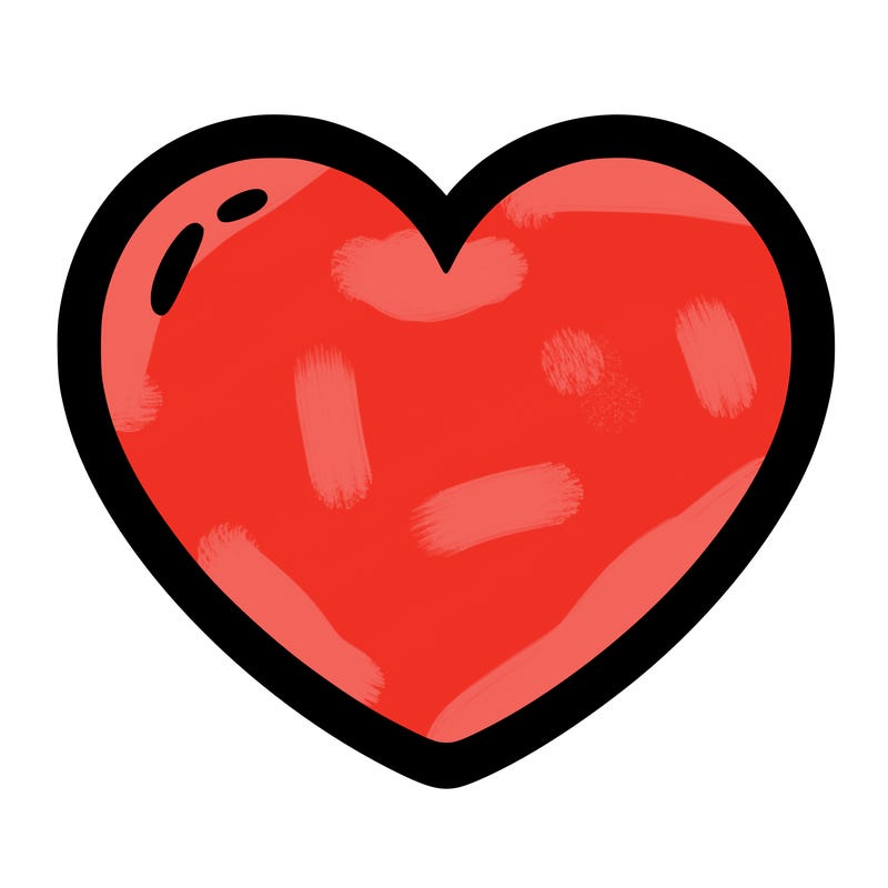 a blank heart