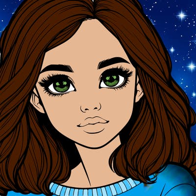 realistic girl whith cute eyes