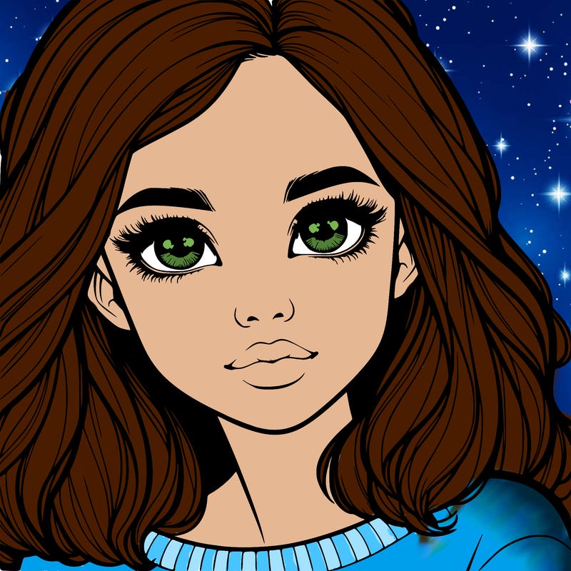 realistic girl whith cute eyes