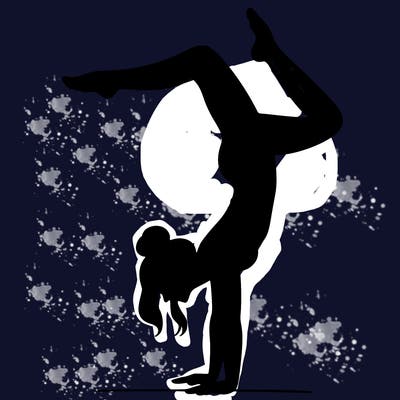 a woman doing a handstand