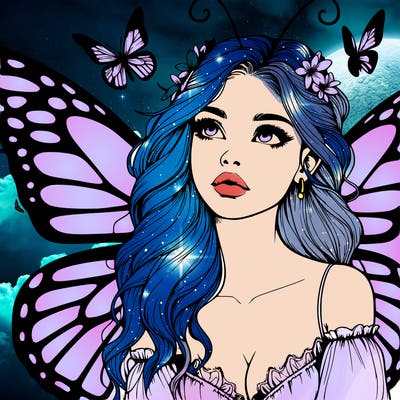 butterfly fairy realistic girl