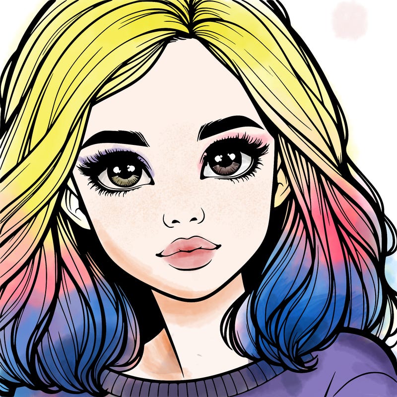 realistic girl whith cute eyes