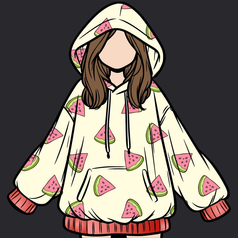 girl in oversized hoodie