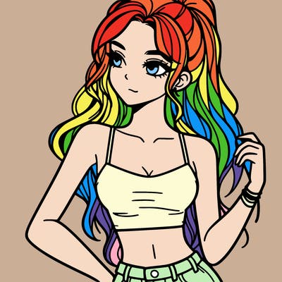 girl in crop top