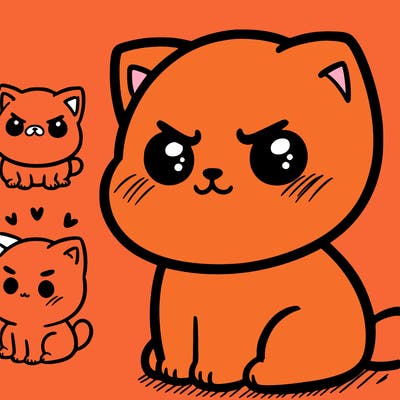 a cute grumpy white cat