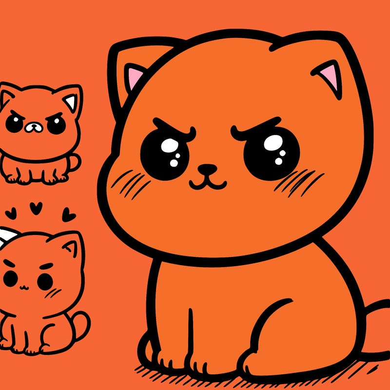 a cute grumpy white cat