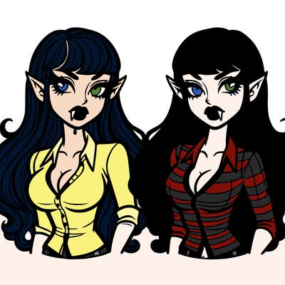 twin vampire women