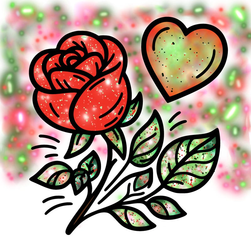 rose and heart