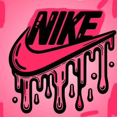 dripping nike logo
