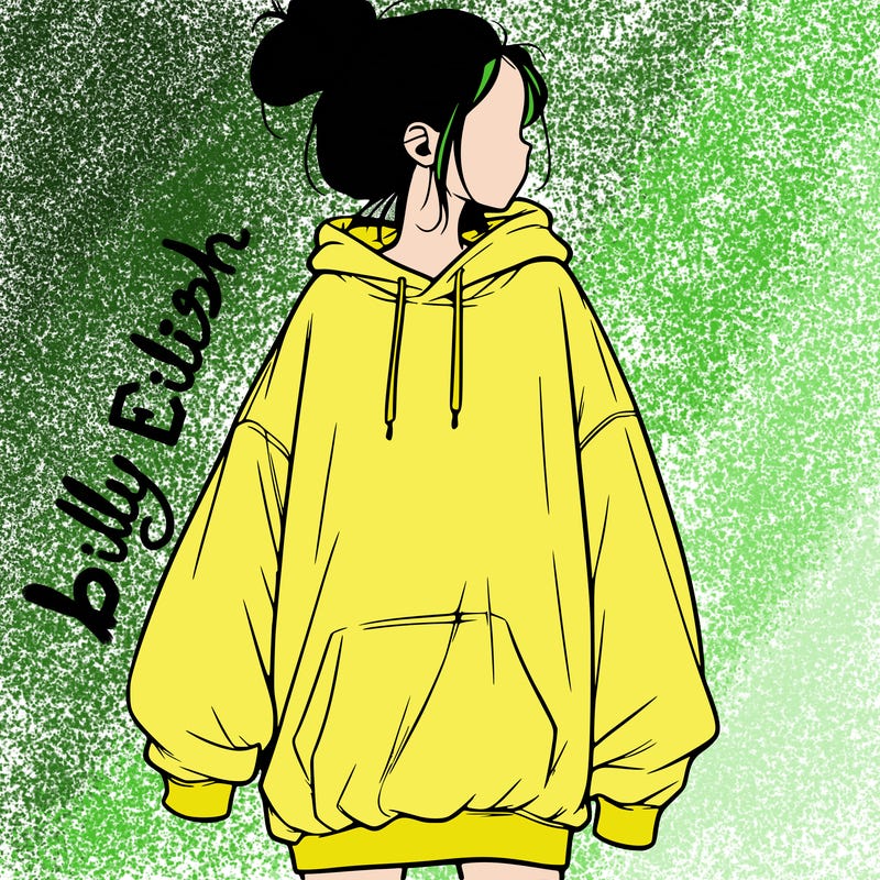 realistic girl with a oversized sweatshirt on and a bun