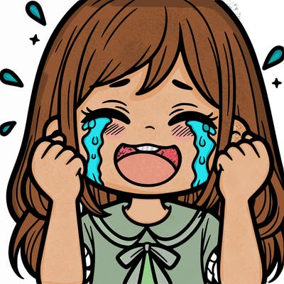 girl crying happy tears