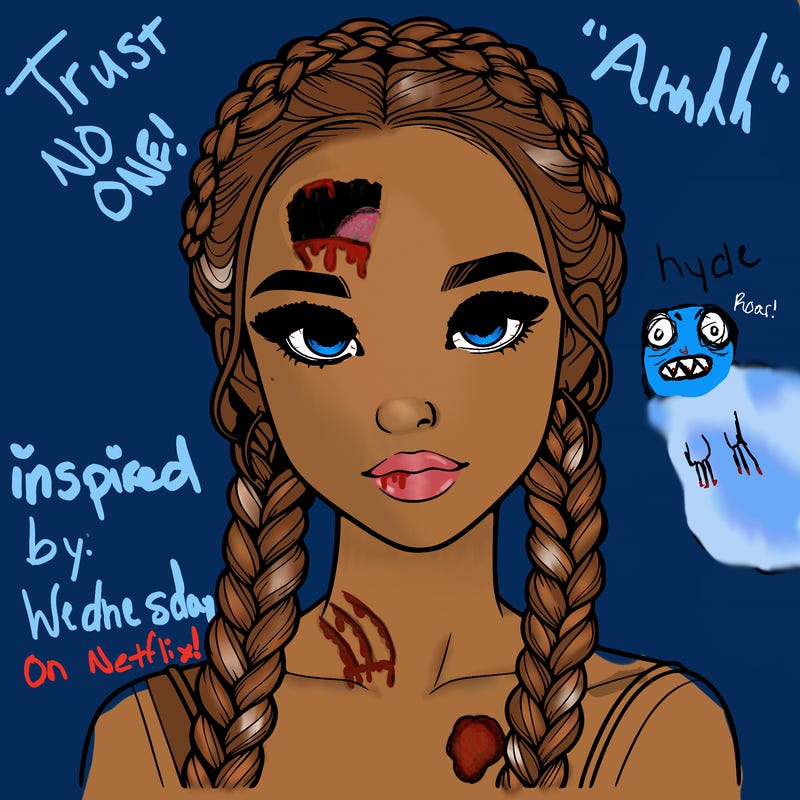 realistic girl with braids