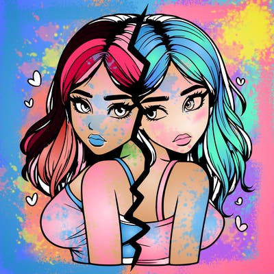 realistic girl split