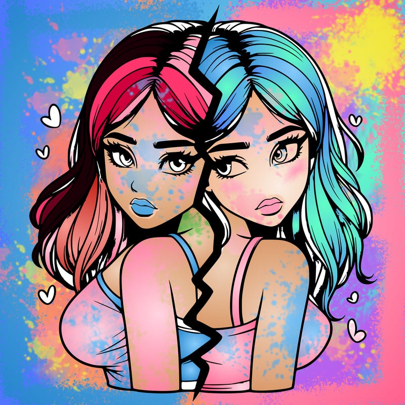 realistic girl split