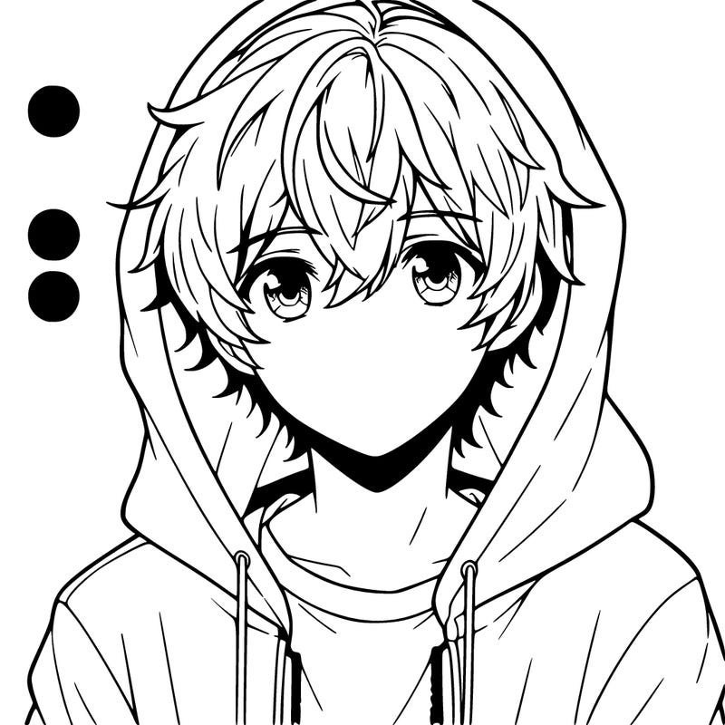 anime guy in hoodie