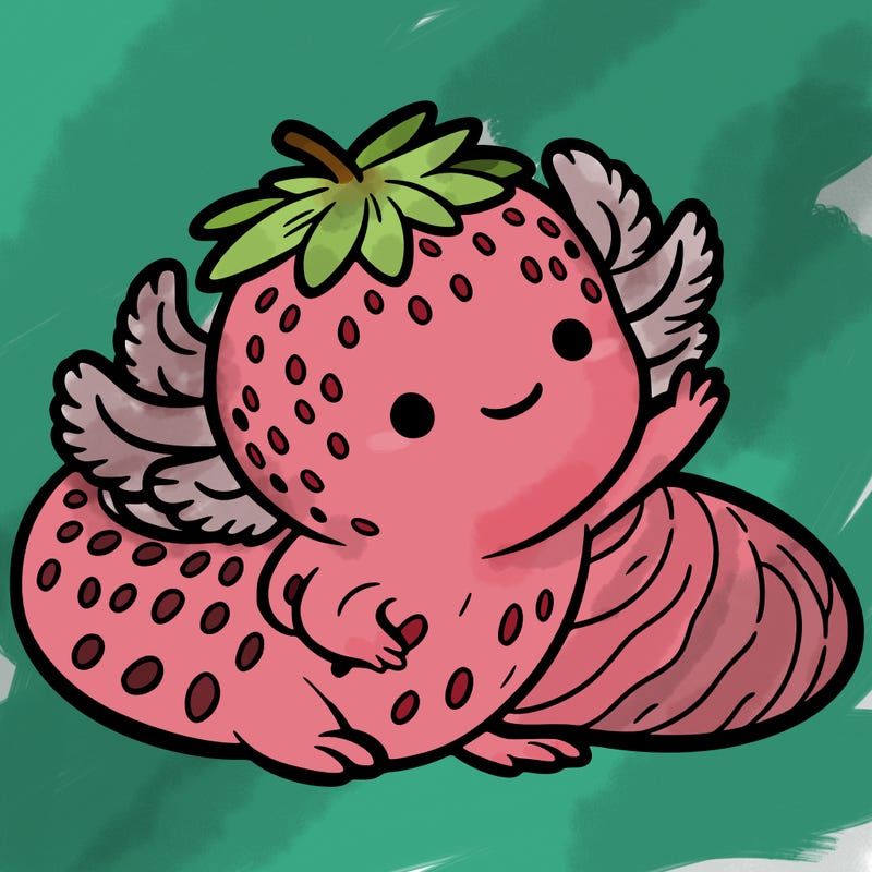 strawberry axolotl