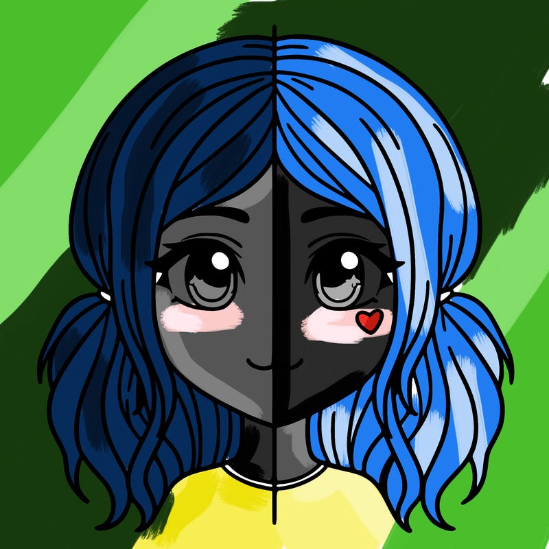 split girl just the face