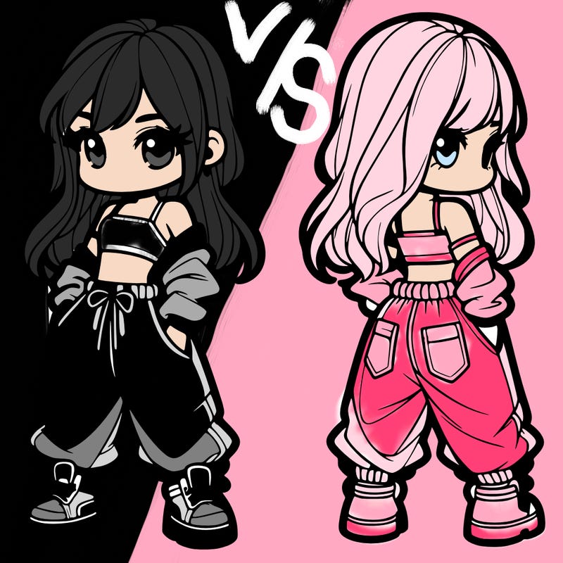 girl in crop top and baggy pants