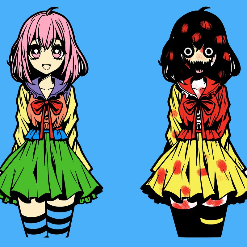 scary anime girl