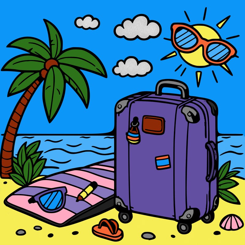 a suitcase, vacation