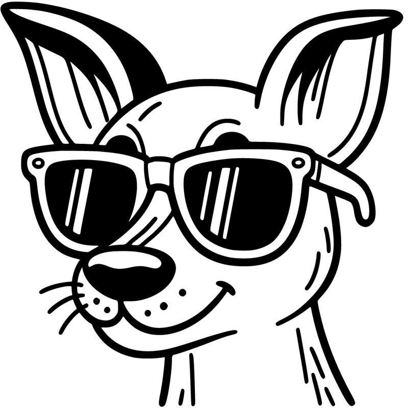dog with sunglasses