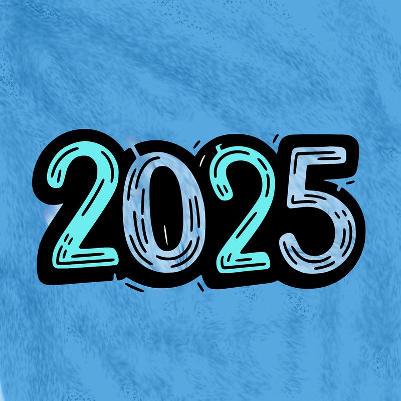 one line scrawled numbers sketch design “2025”