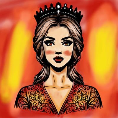 realistic beautiful queen