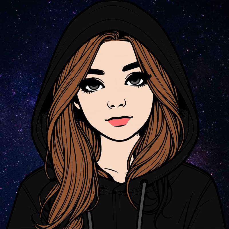 realistic girl with a hoodie