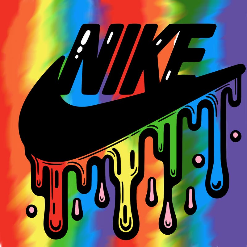 dripping nike logo