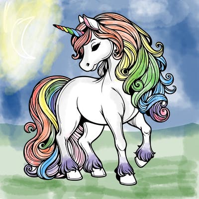 beautiful realistic unicorn