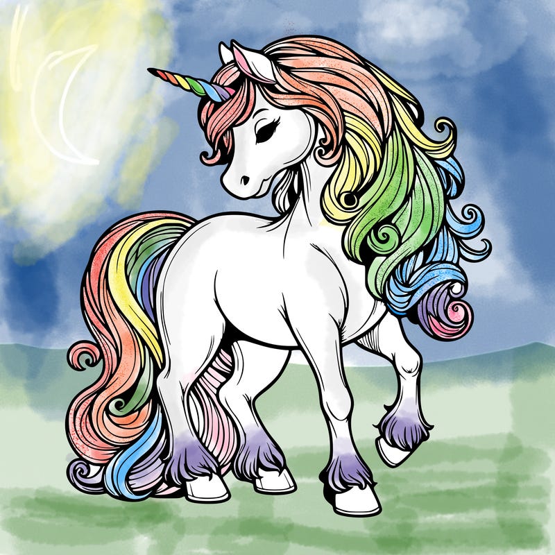 beautiful realistic unicorn