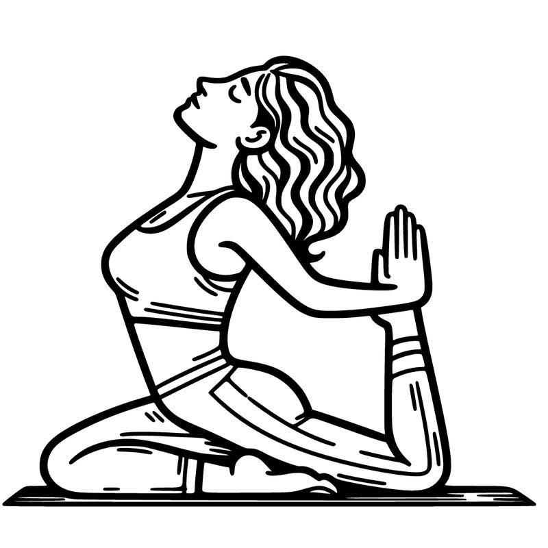 a woman does yoga, the sun salutation
