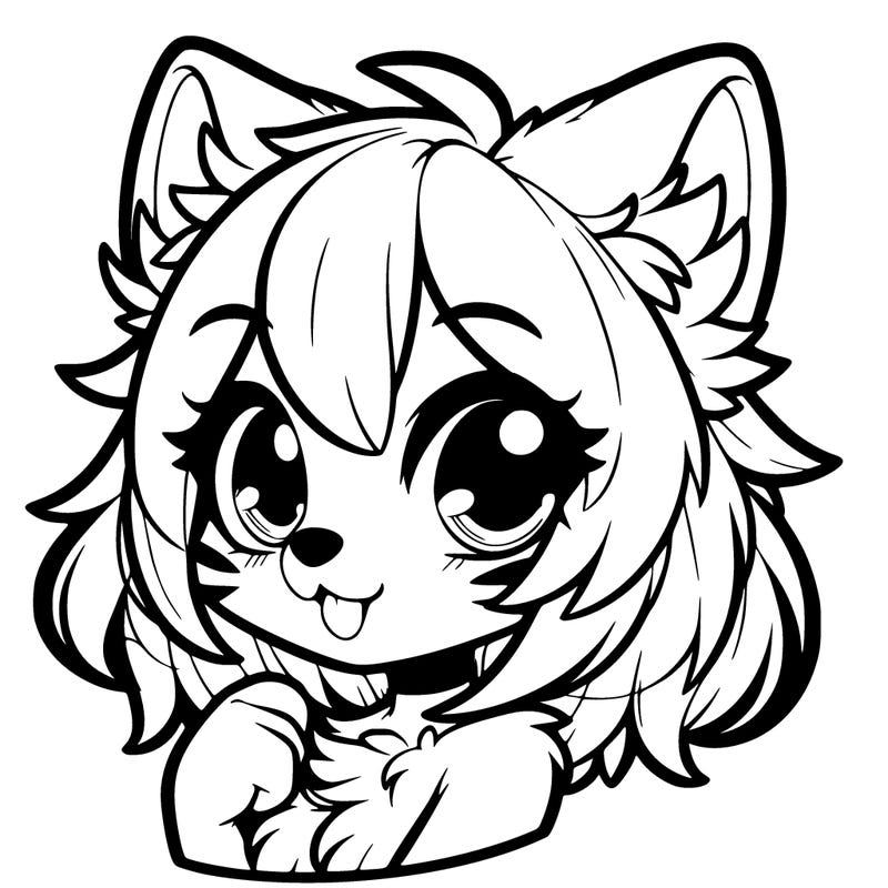 cute girl furry